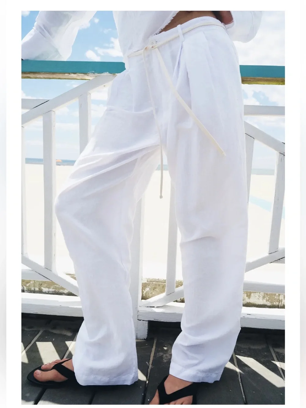 ZARA ZW COLLECTION LINEN PANTS